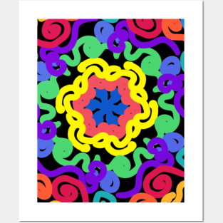 Rainbow pattern Posters and Art